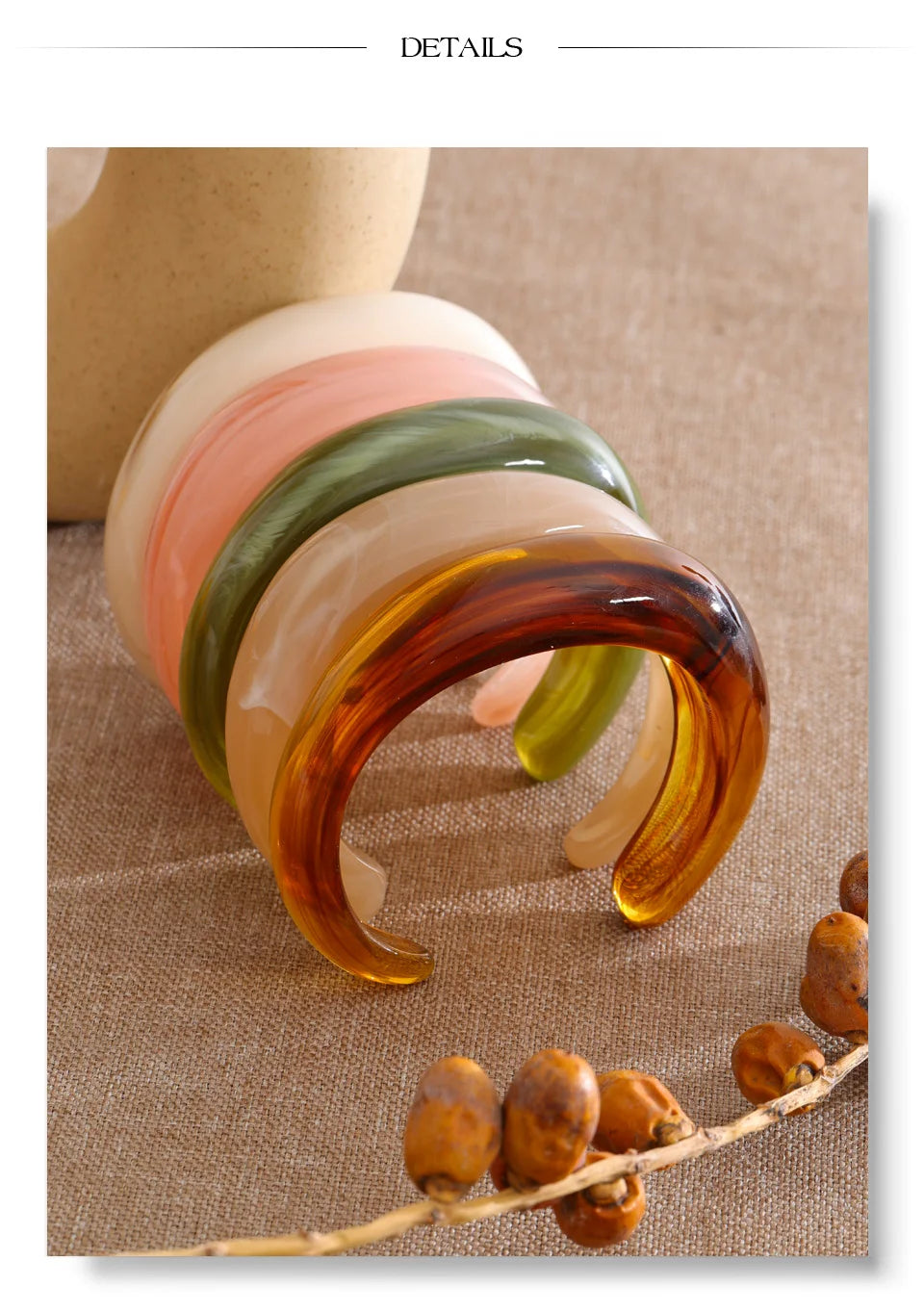 Resin Acrylic Geometric Bracelet — Resin with Acrylic · PA67