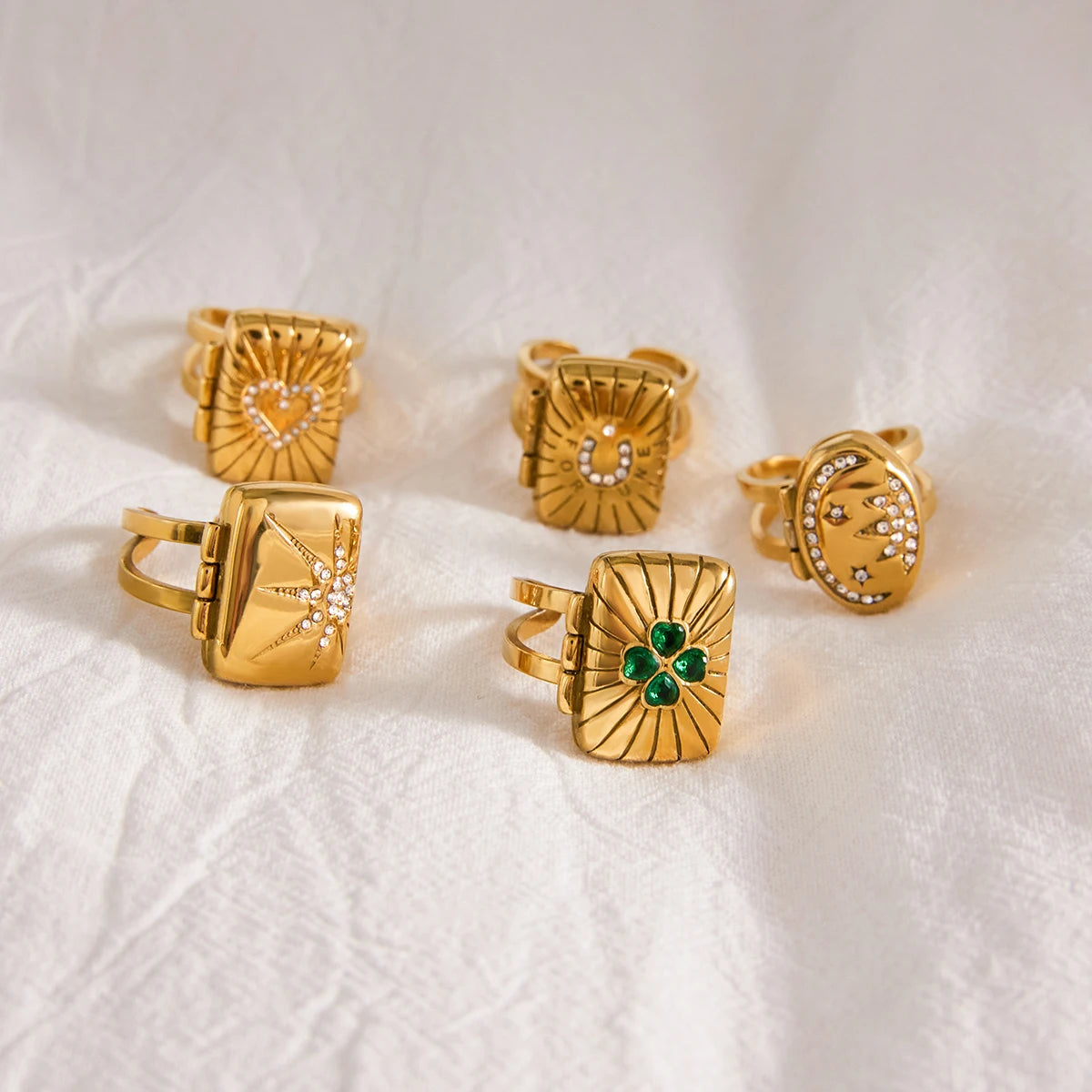 Tarot Card Open Ring — Stainless Steel · PS348