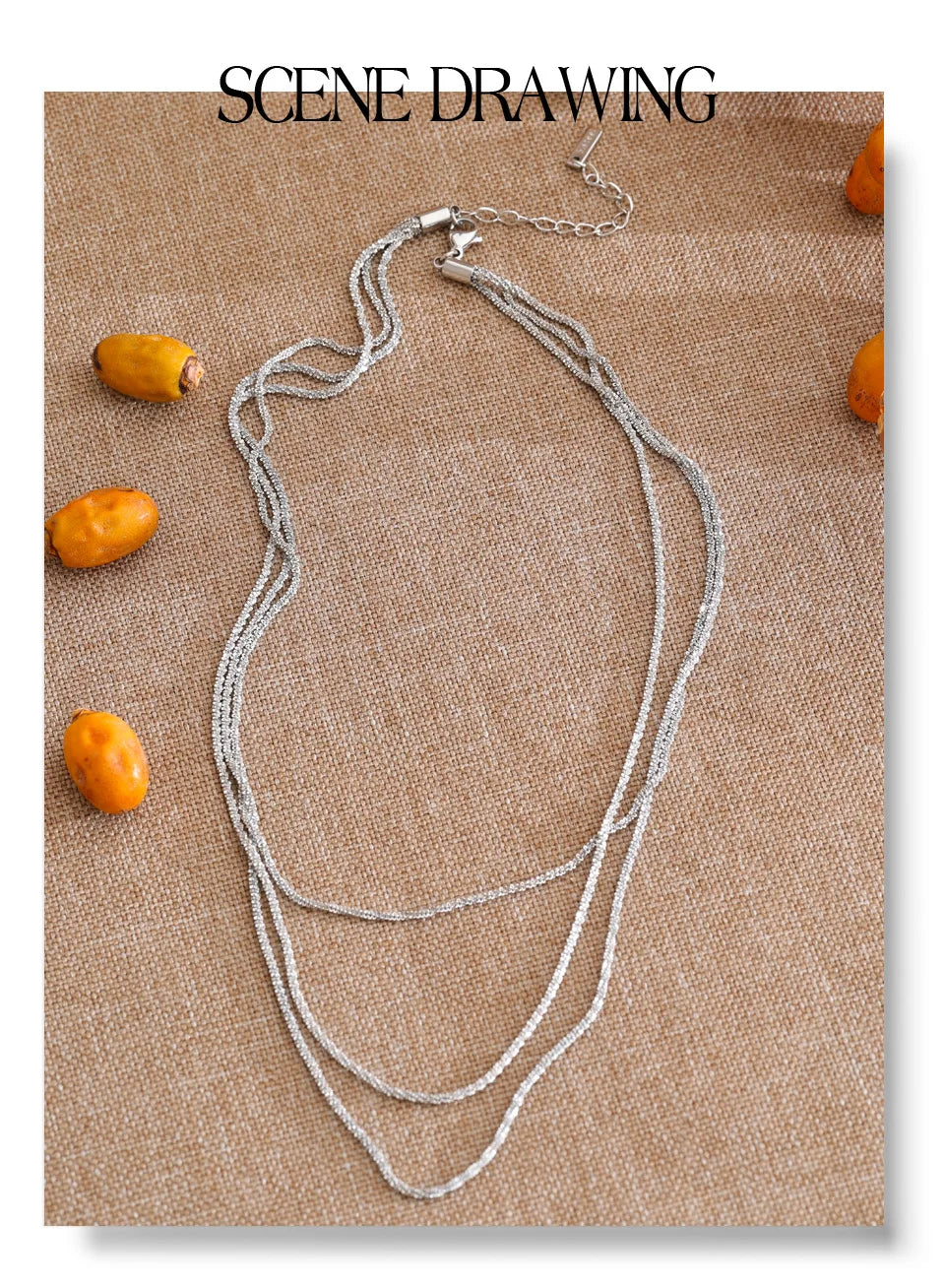 Pearl geometric chain necklace in gold-plated stainless steel with pearl.