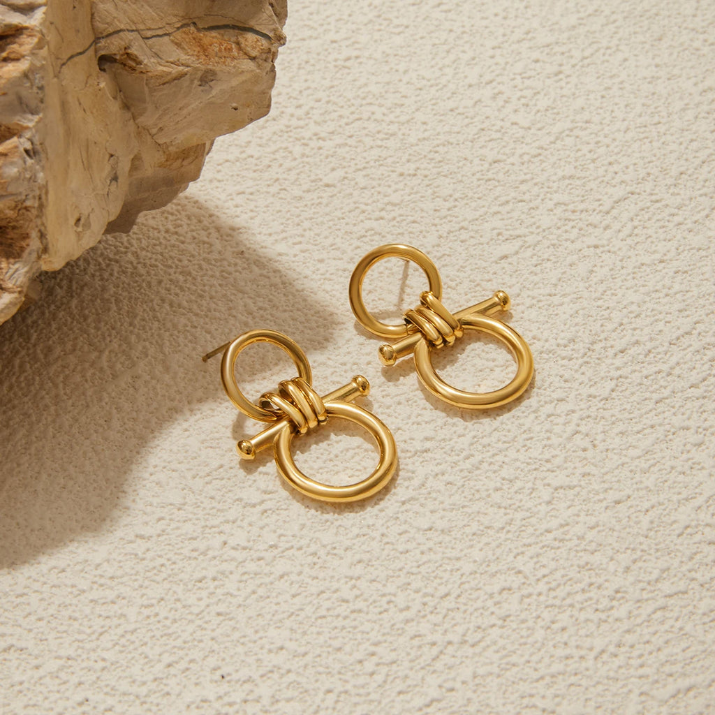 Equestrian Smooth Earrings — Stainless Steel · PS303