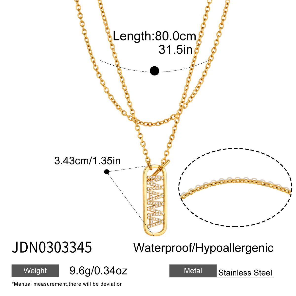 Mom Heart Pendant Necklace — Stainless Steel · PS327
