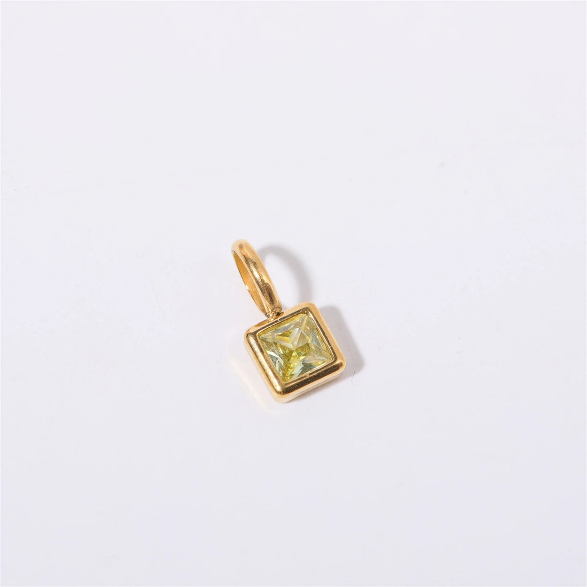 【DIY Pendant】Stainless Steel Birthstone Charm Pendant - PS009