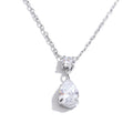 Cubic zirconia necklace in gold-plated stainless steel with cubic zirconia.