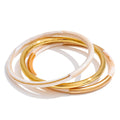 Resin minimalist geometric bracelet in gold-plated stainless steel with resin.