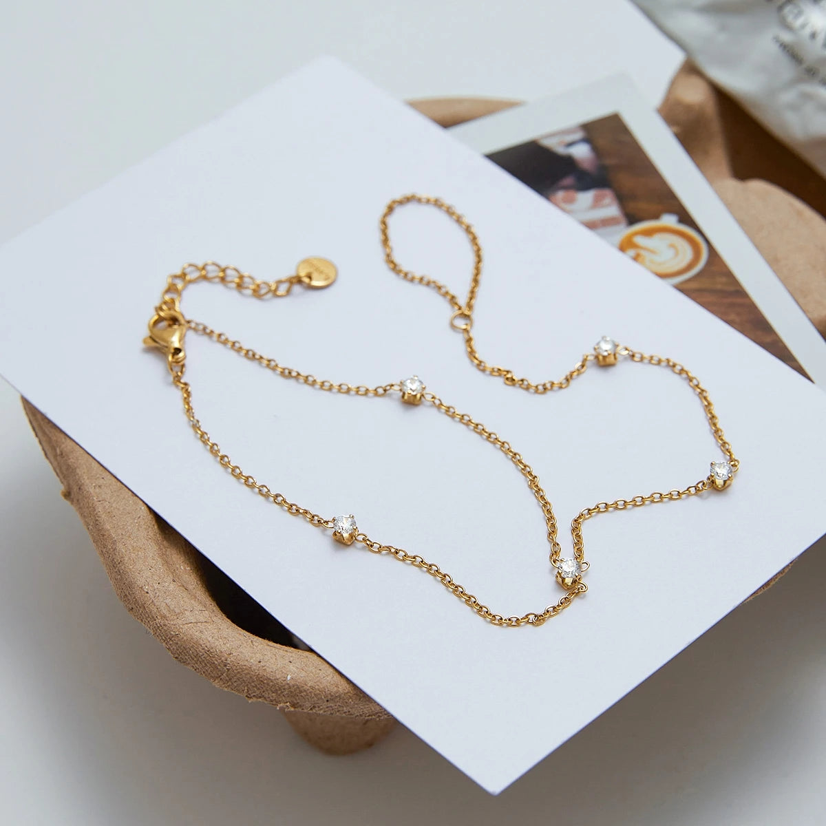 Butterfly Pearl Bracelet Stack — Stainless Steel · PS007