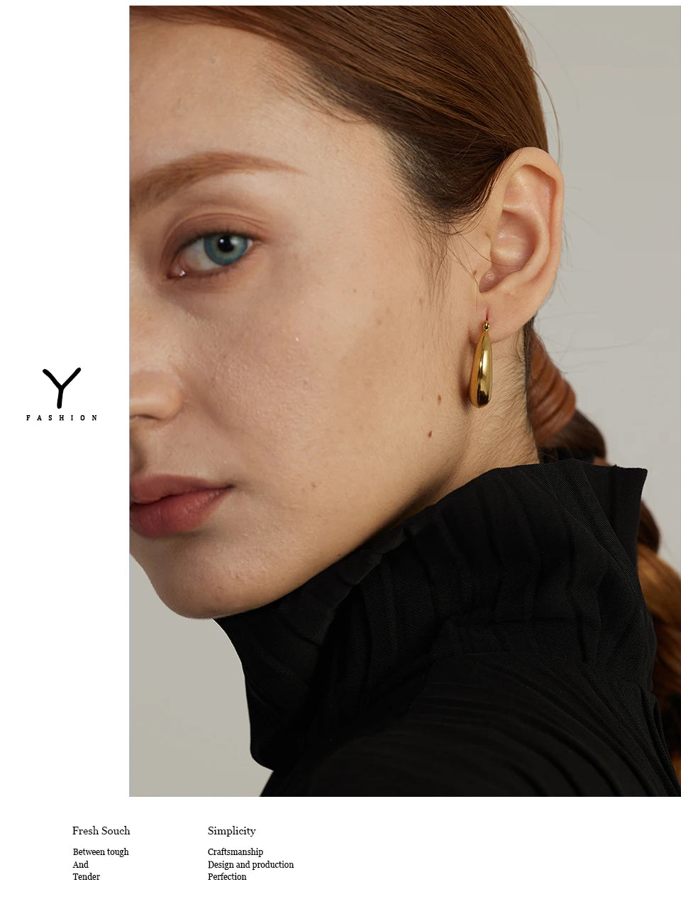 Hammered geometric earrings in 18K gold-plated stainless steel.