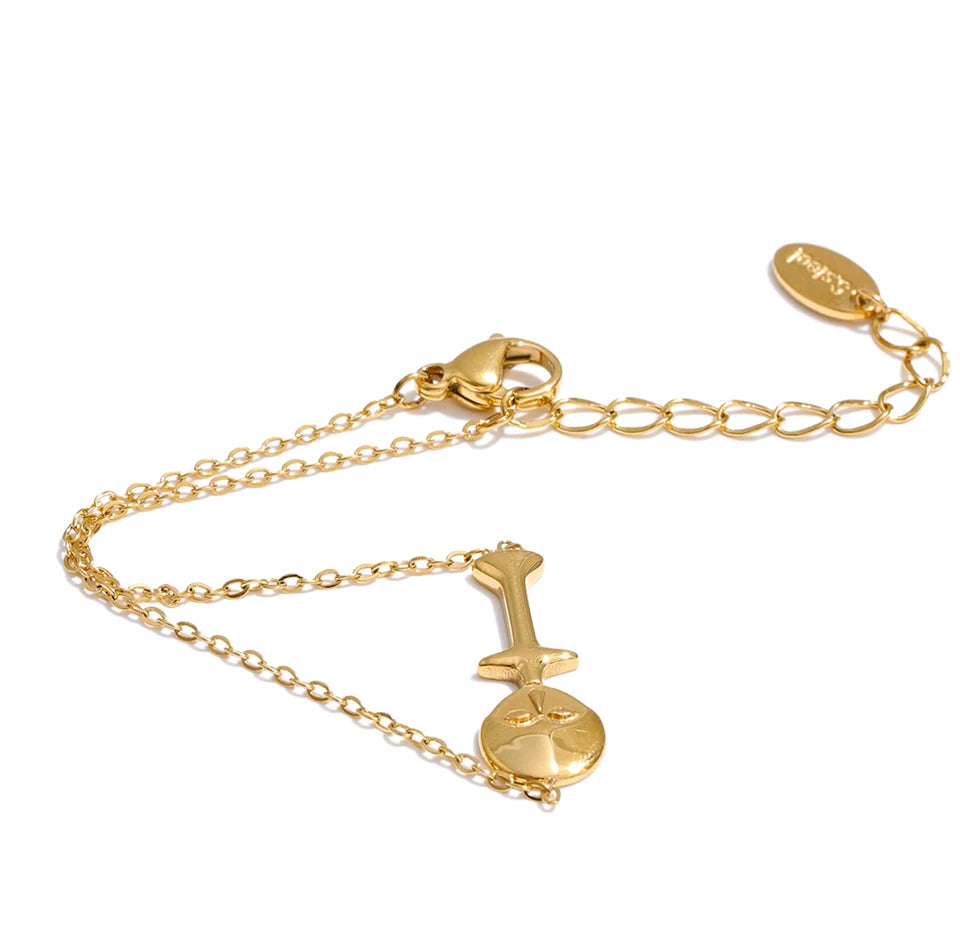 Geometric Bracelet — Gold-Plated Stainless Steel · PS1245