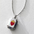 New trendy and personalized Y2K style necklace, women's photo album, moon rose drop oil necklace