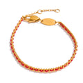 Black geometric chain necklace in gold-plated stainless steel.