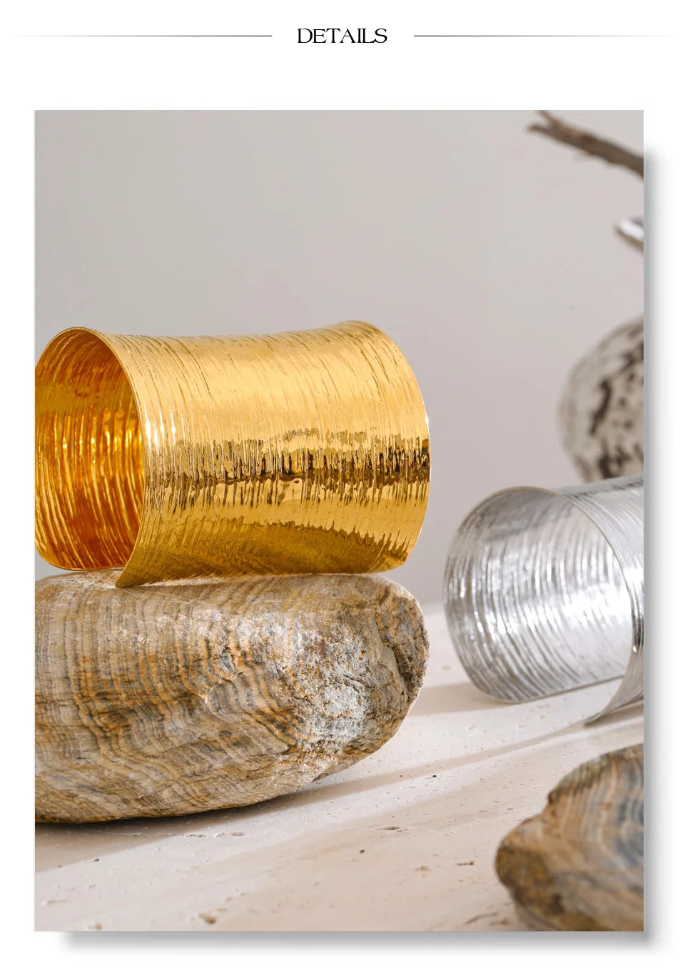 Geometric Bracelet — Gold-Plated Stainless Steel · PS2154