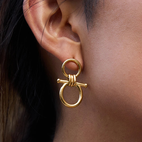 Equestrian Smooth Earrings — Stainless Steel · PS303