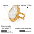 Pearl Sun Ring Stack — Stainless Steel · PS241
