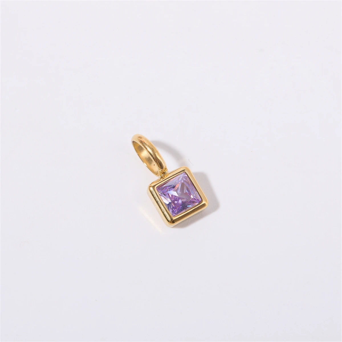 【DIY Pendant】Stainless Steel Birthstone Charm Pendant - PS009