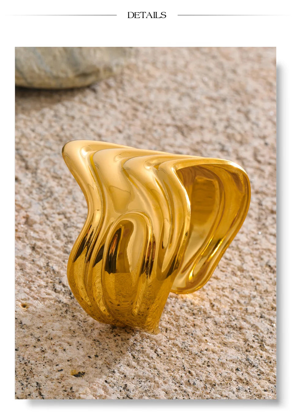 Geometric Bracelet — Gold-Plated Stainless Steel · PS904