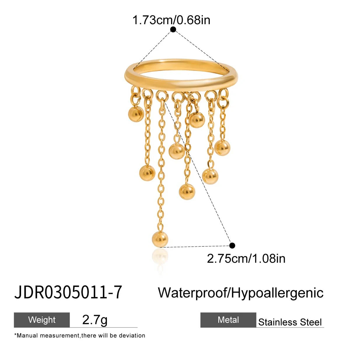 Pearl Star Ring Stack — Stainless Steel · PS242