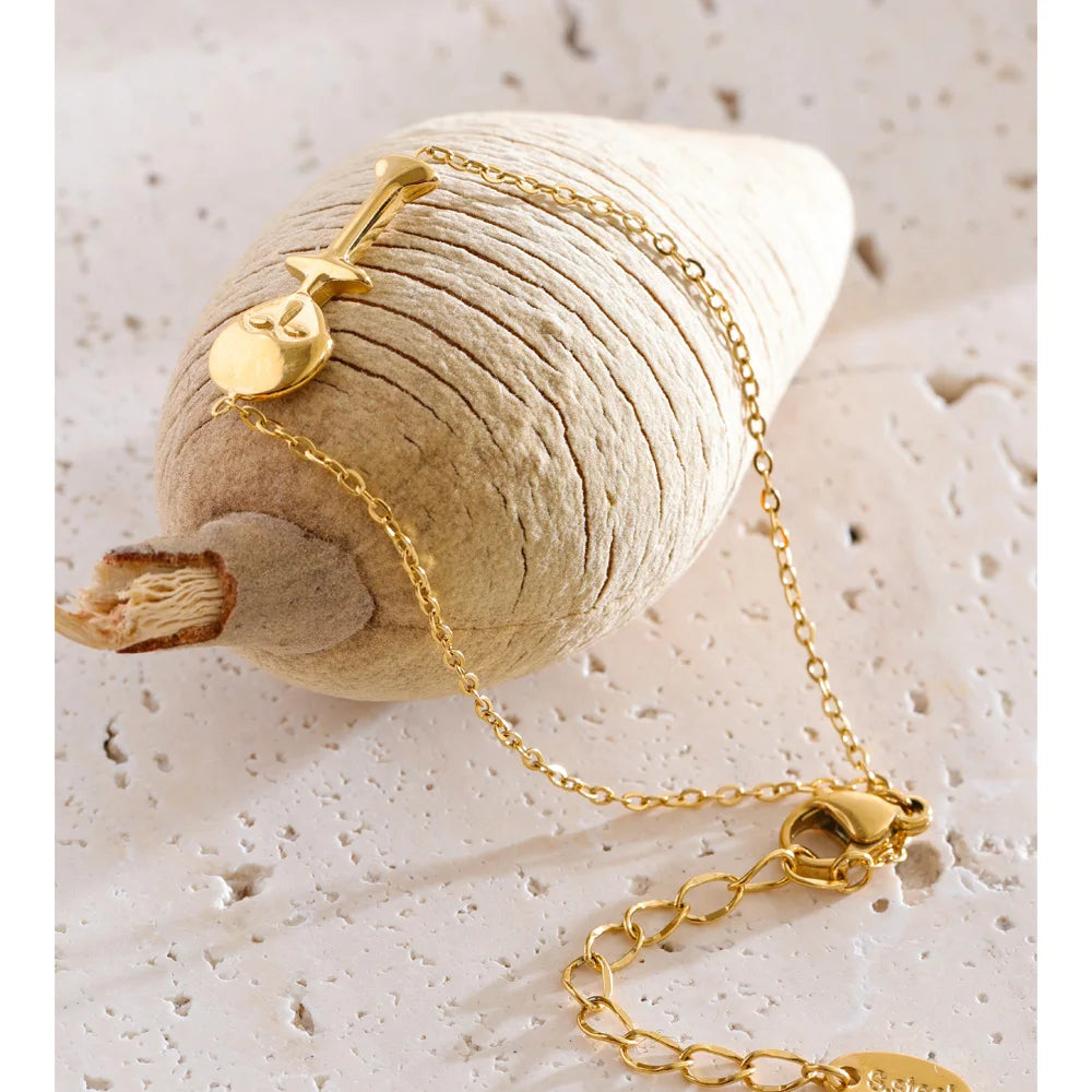 Geometric Bracelet — Gold-Plated Stainless Steel · PS1245