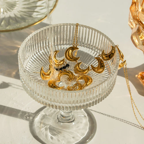 Crescent Moon Jewelry — Stainless Steel