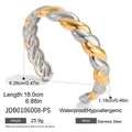 Two-Tone Chunky Chain Bracelet Stack — Stainless Steel · PS044