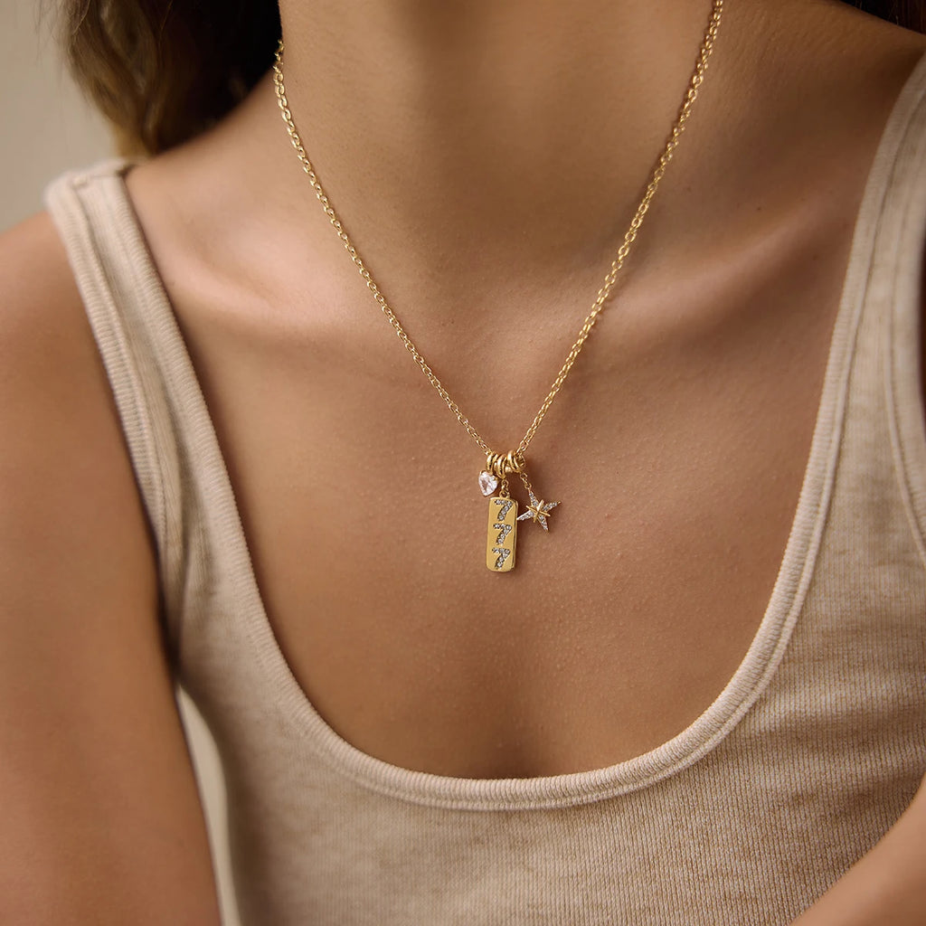 Mom Heart Pendant Necklace — Stainless Steel · PS327