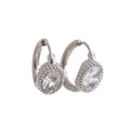 Cubic Zirconia Geometric Earrings — 14K Gold-Plated Stainless Steel with Cubic Zirconia · PS1431