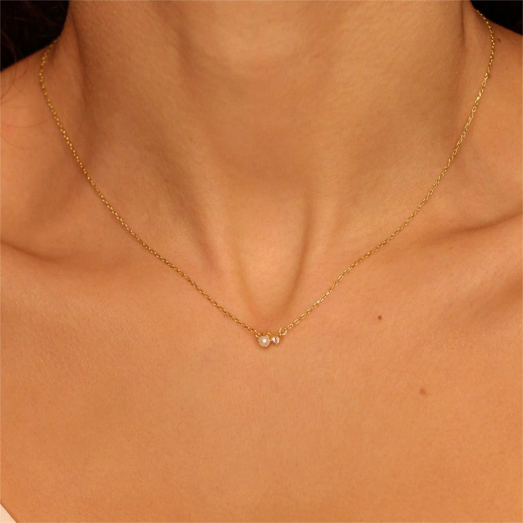 Titanium Steel 12 Birthday Stone Zircon Vintage Art Necklace Collar Chain High Color Protection 18K Gold Plated Necklace