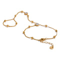 Cubic Zirconia Chain Bracelet — Gold-Plated Stainless Steel with Cubic Zirconia · PS2107