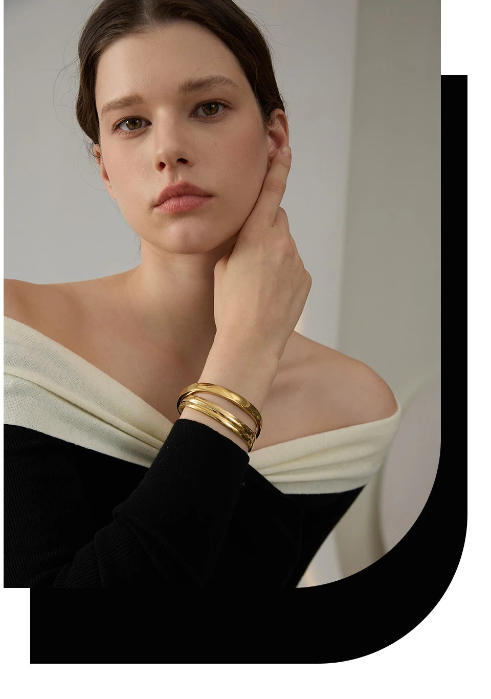 Geometric Bracelet — Gold-Plated 316L Stainless Steel · PS2202