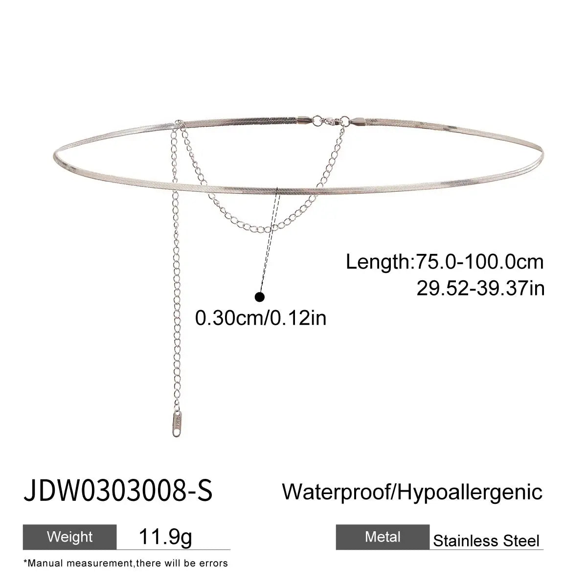 Pearl Belly Chain Pendant Collection — Stainless Steel · PS202