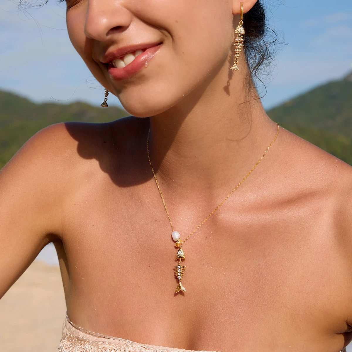 Mini Shell Charm Necklace — Stainless Steel · PS167