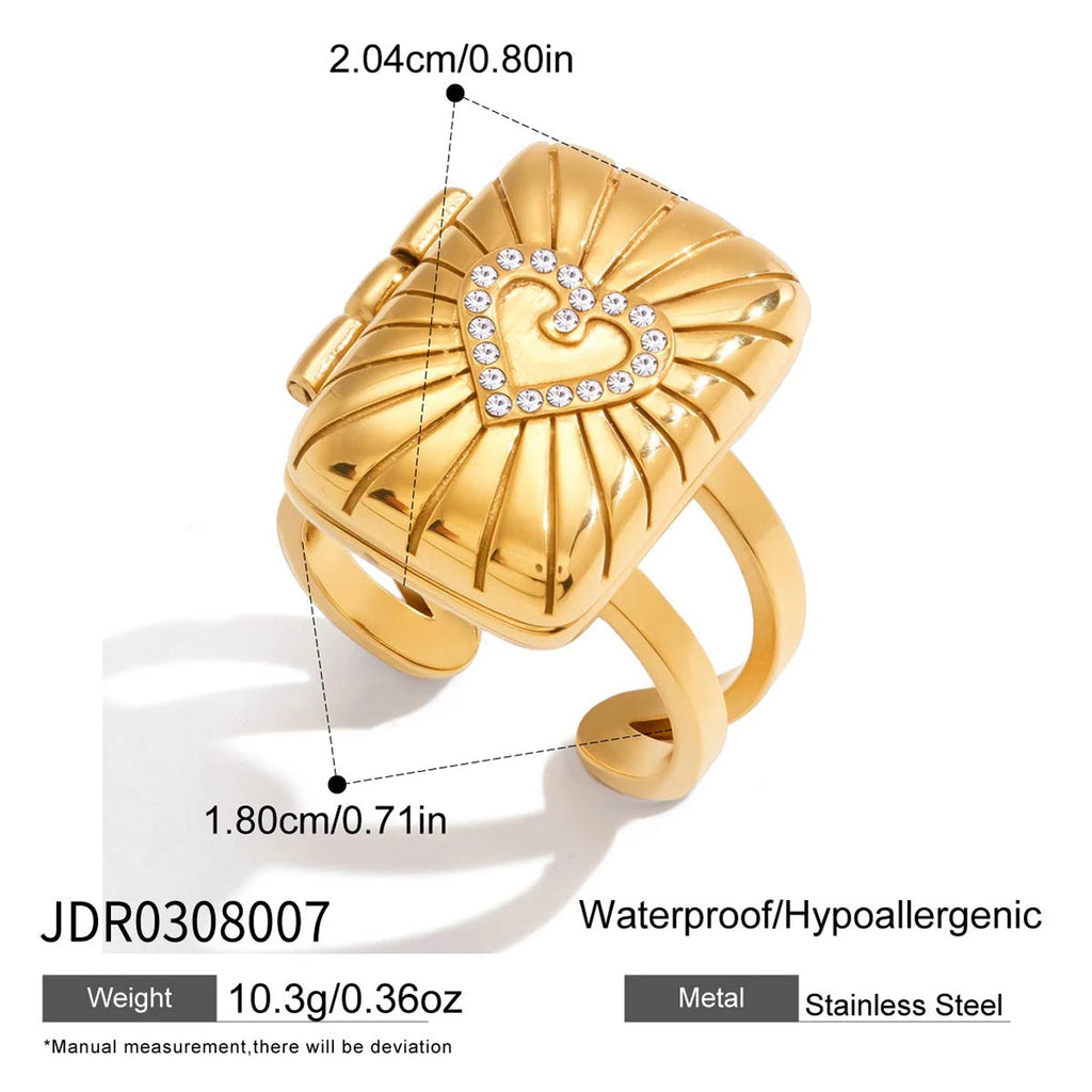 Tarot Card Open Ring — Stainless Steel · PS348