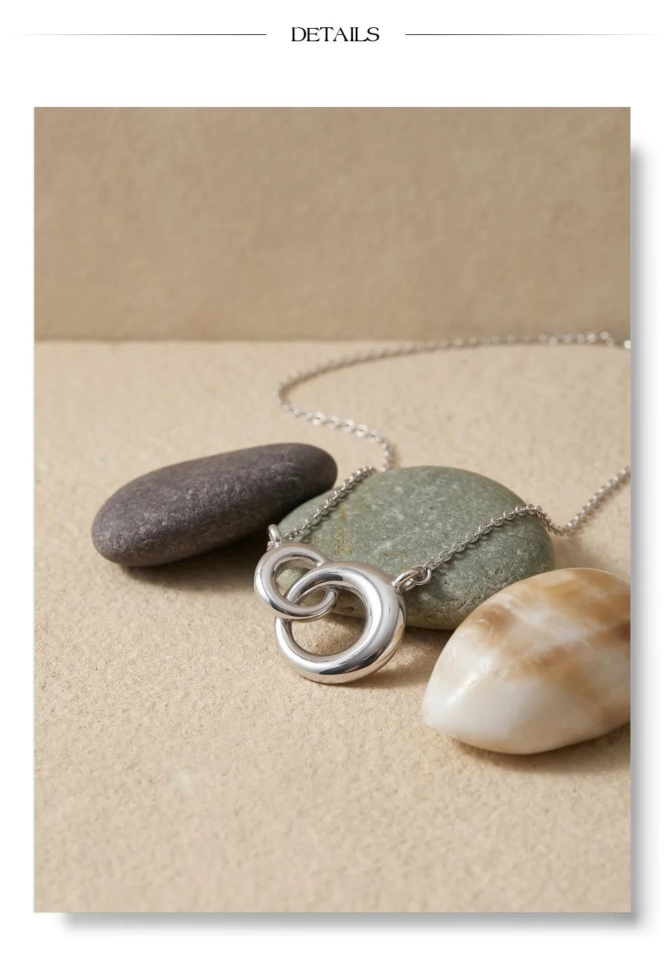 Coin geometric necklace in gold-plated stainless steel.
