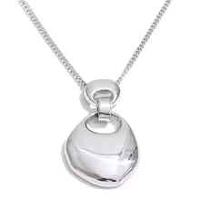 Geometric necklace in gold-plated stainless steel.