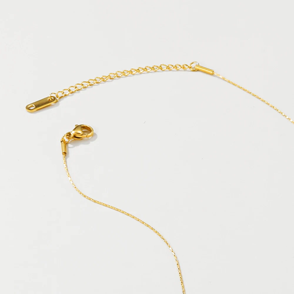 Chain Natural Pearl Pendant Chain Necklace — 316L Stainless Steel · PS470