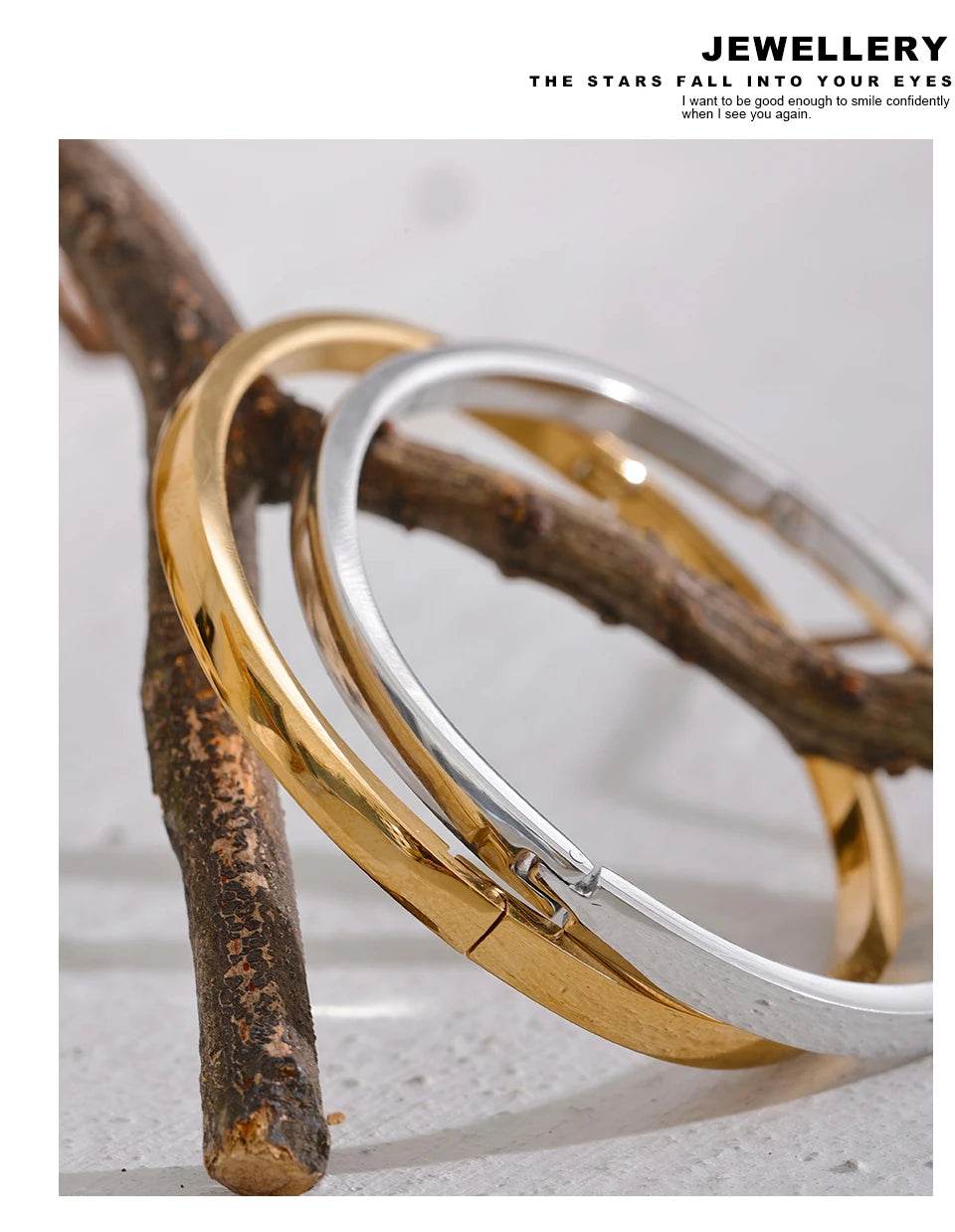 Geometric Bracelet — Gold-Plated 316L Stainless Steel · PS2202
