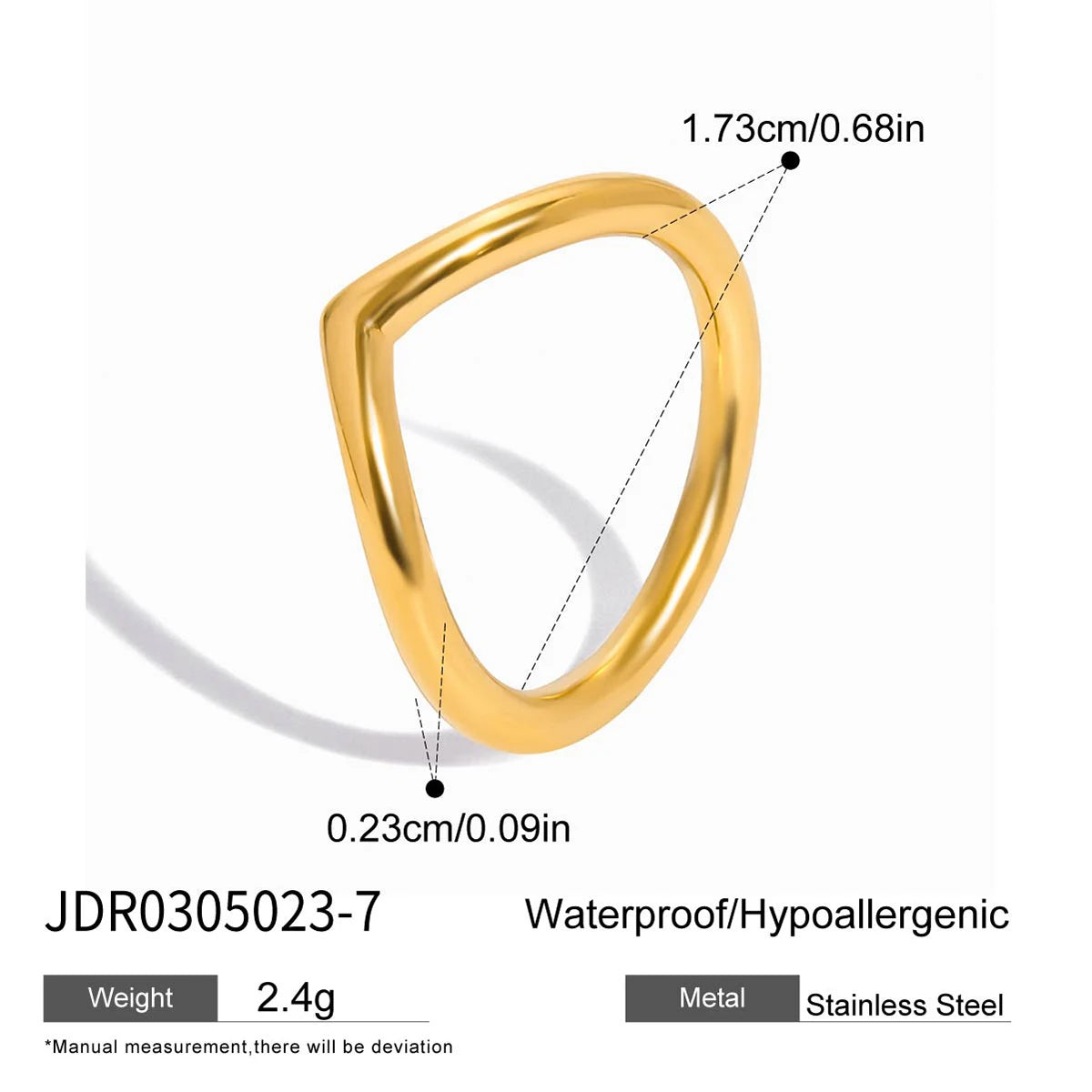 Color Stone Ring Stack — Stainless Steel · PS224