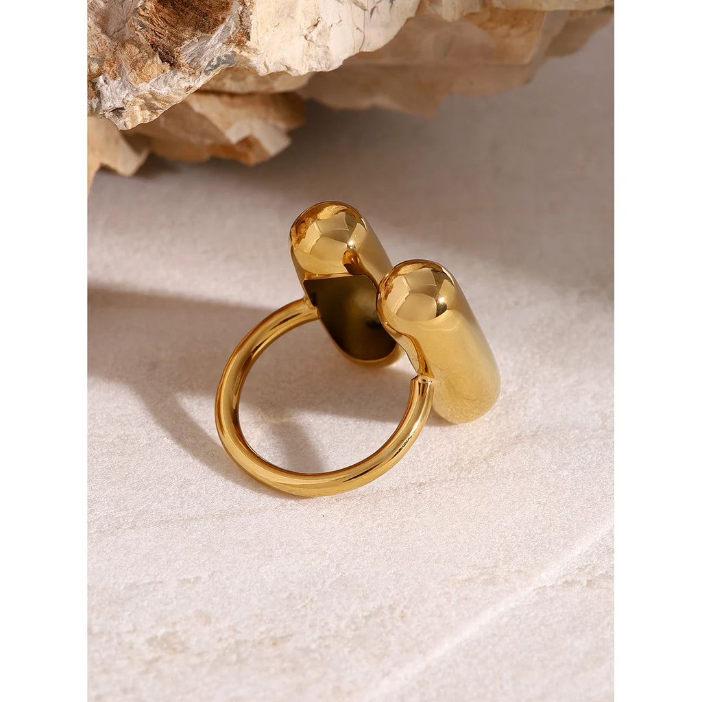 Mixed Statement Ring Stack — Stainless Steel · PS264