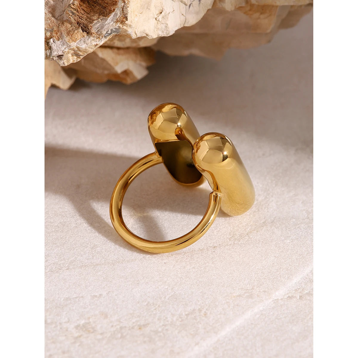Mixed Statement Ring Stack — Stainless Steel · PS264