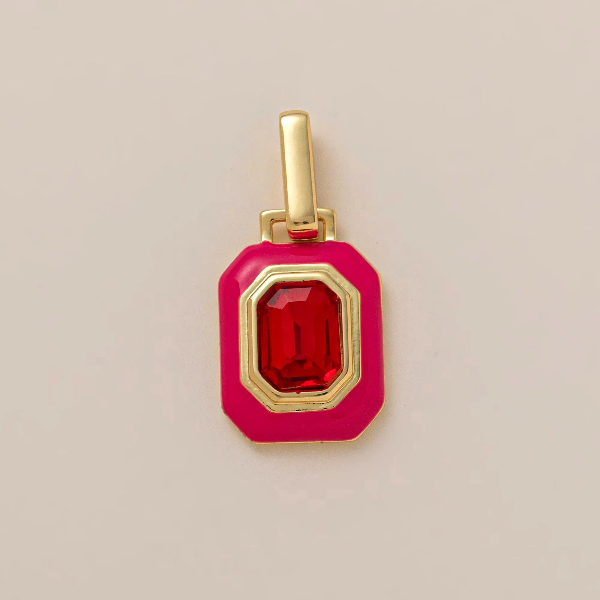 【DIY Pendant】Copper Diamond Accented Charm Pendant - PC003