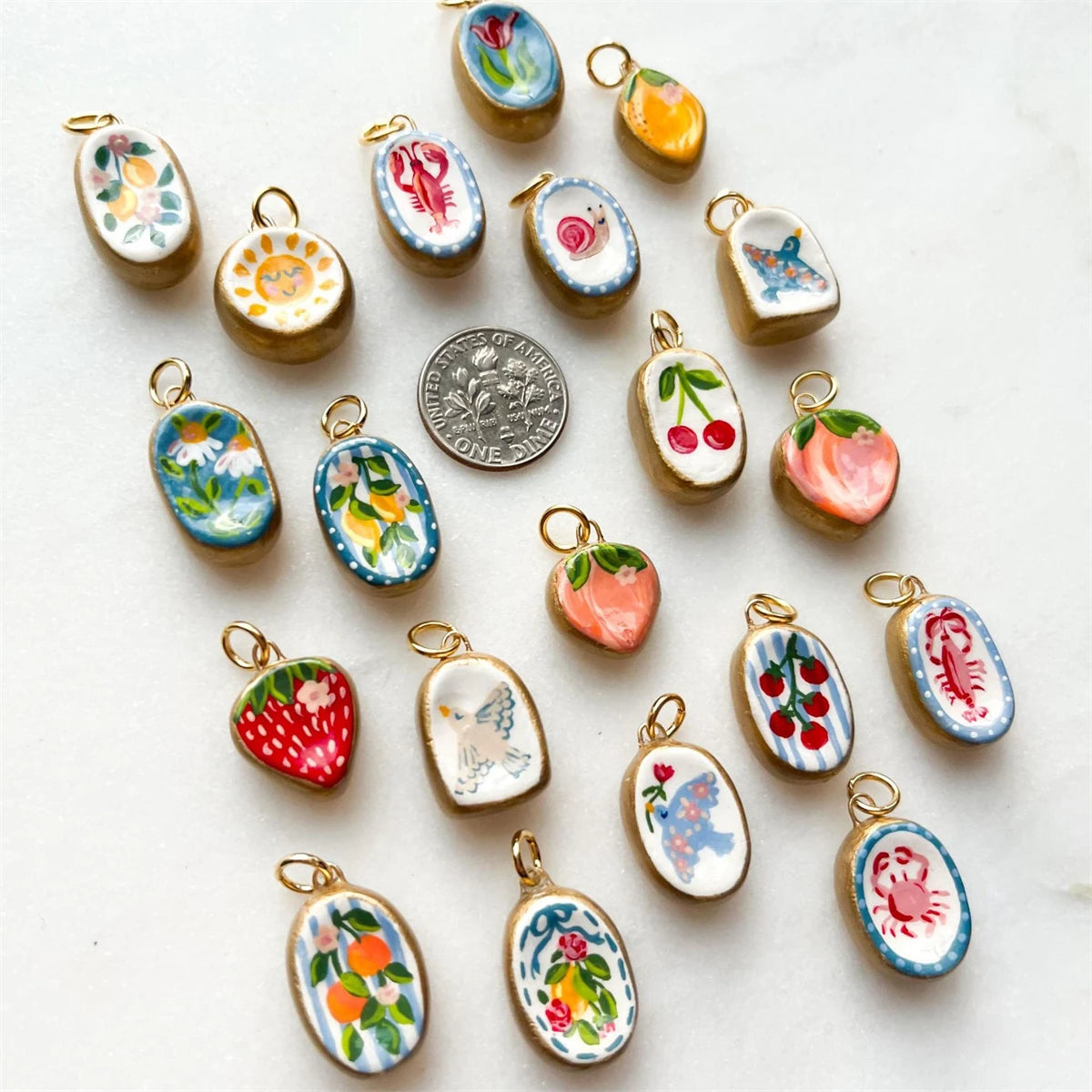 【DIY Pendant】Copper Colorful Cartoon Charm Pendant - PC004