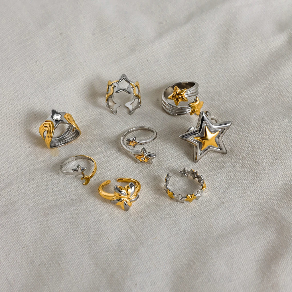 Star Ring Stack — Stainless Steel · PS275