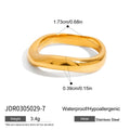 CZ Wave Ring — Stainless Steel · PS288