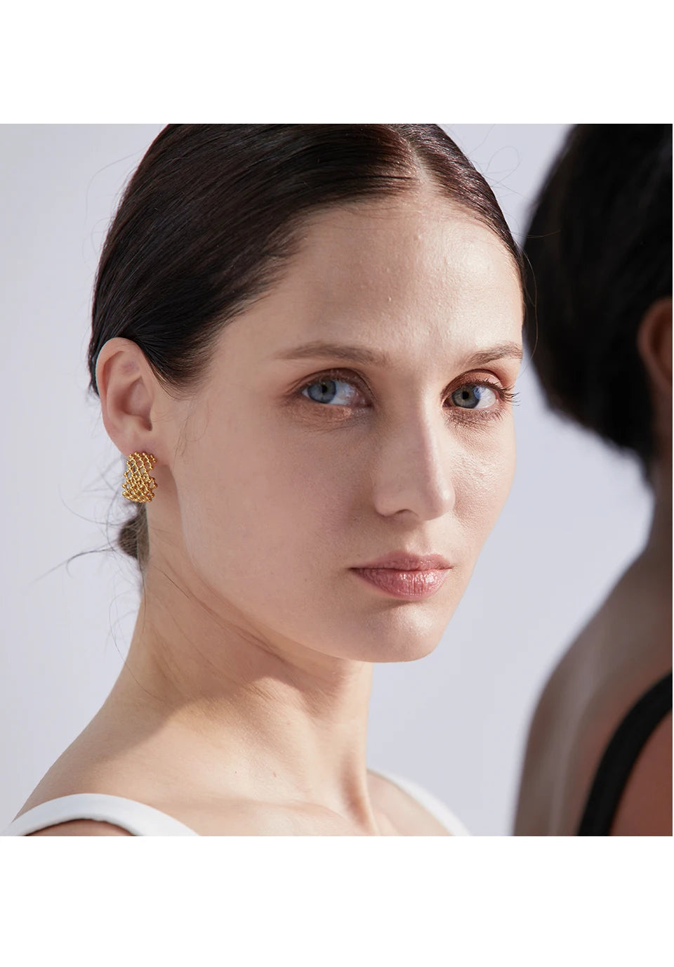 Geometric Earrings — Gold-Plated Stainless Steel · PS1597