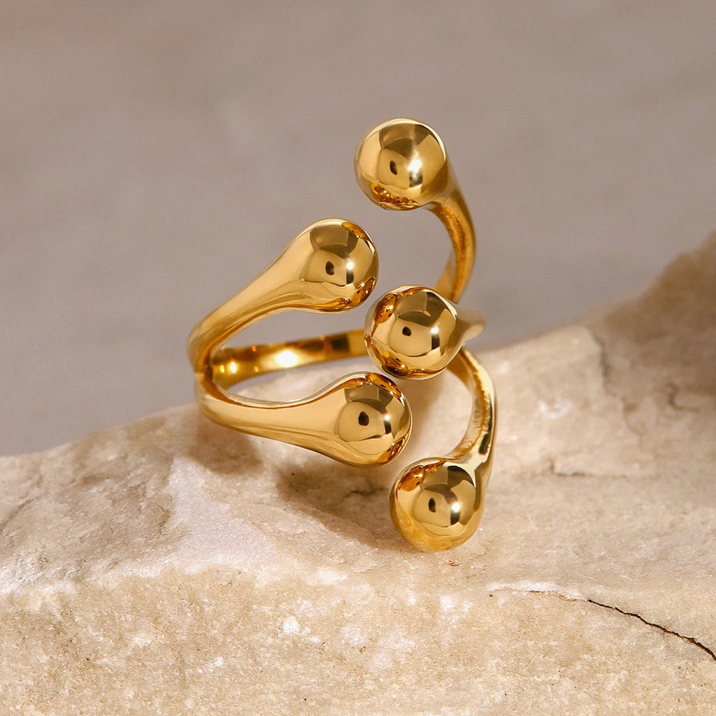 Irregular Open Ring — Stainless Steel · PS321