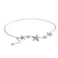 Star chain necklace in gold-plated stainless steel.