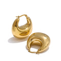 Geometric earrings in gold-plated stainless steel.
