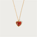 Crystal Heart Pendant Necklace For Women Stainless Steel Gold Color Small Gorgeous Choker Necklace Jewelry