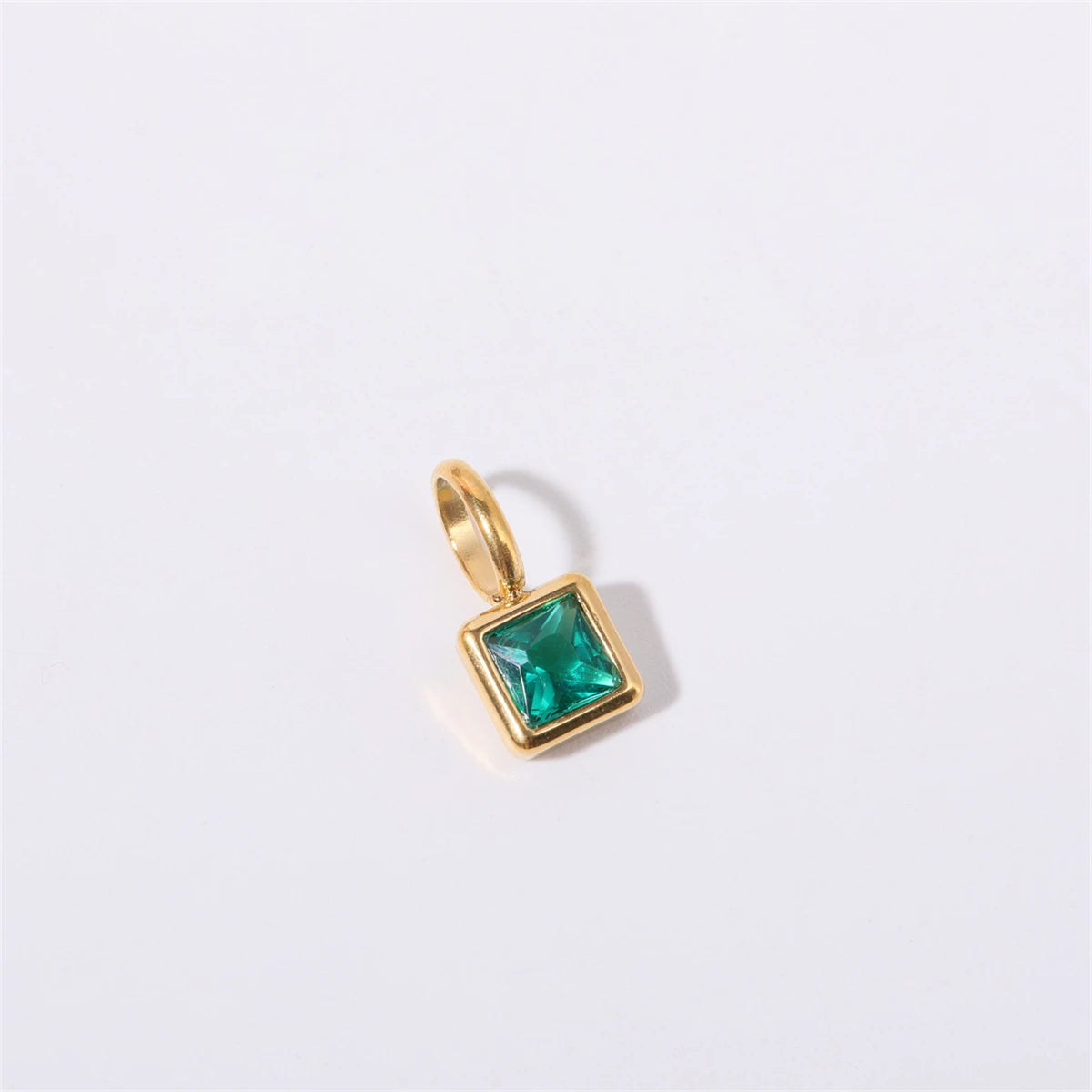 【DIY Pendant】Stainless Steel Birthstone Charm Pendant - PS009