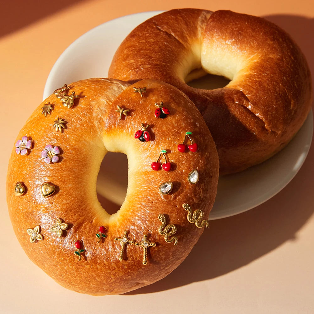 Bagel Stud Earrings — Stainless Steel · PS112