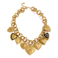 Heart necklace in gold-plated stainless steel.