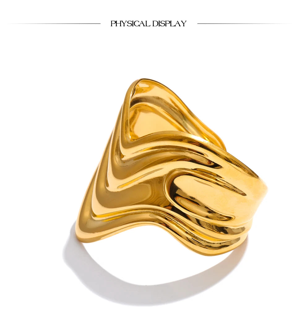 Geometric Bracelet — Gold-Plated Stainless Steel · PS904